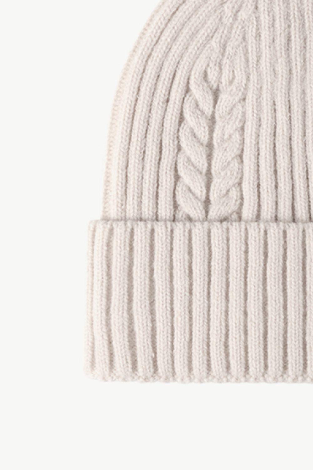 Cable-Knit Cuff Beanie - Trendsi