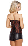 Roma Costume Elegant Corset with Front Clasp - Flyclothing LLC