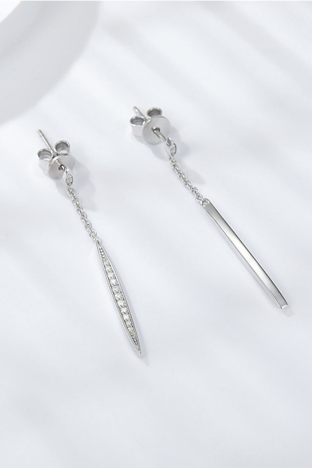 Elegant Moissanite 925 Sterling Silver Drop Earrings - Flyclothing LLC