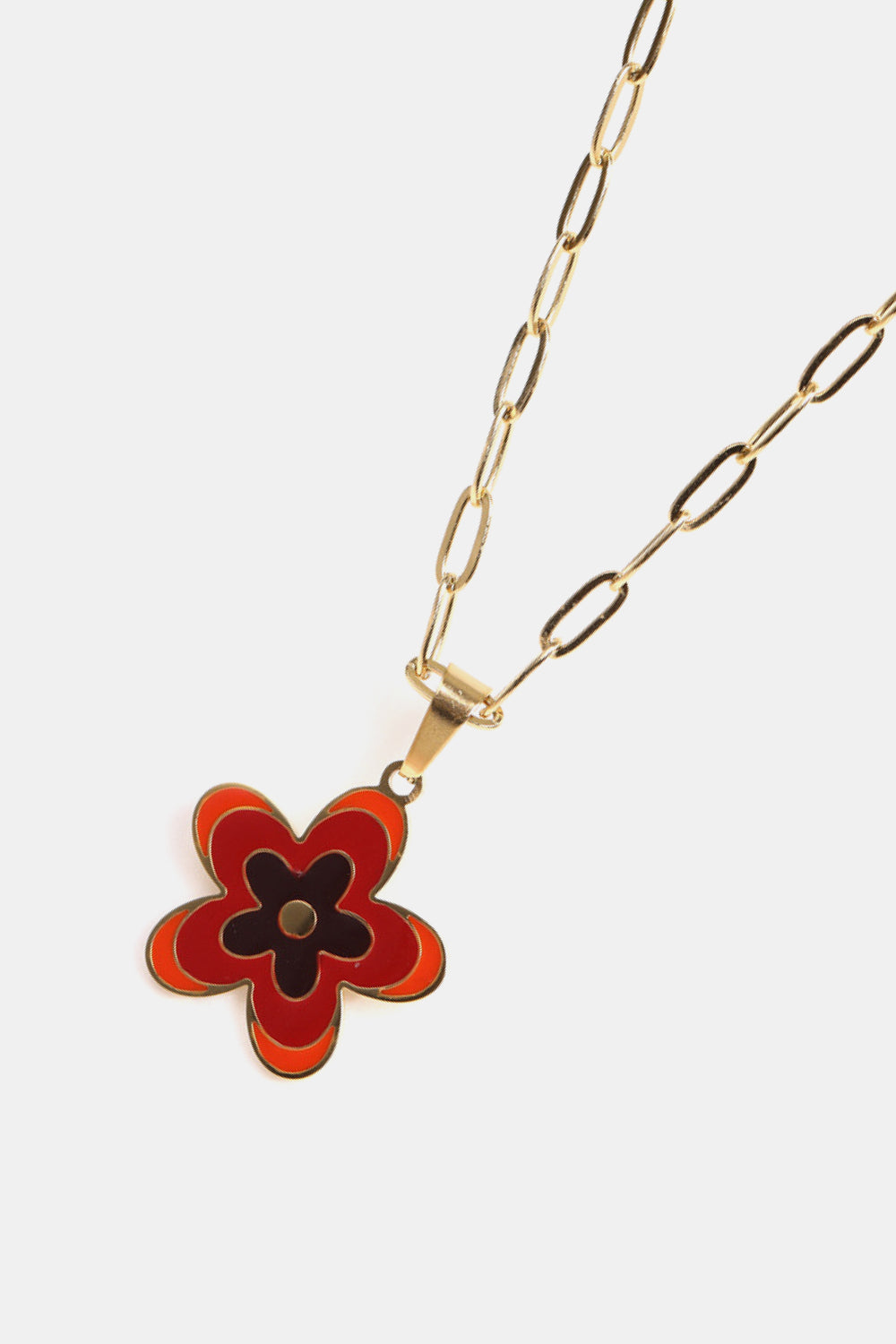 Flower Pendant Stainless Steel Necklace - Flyclothing LLC