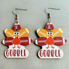 Thanksgiving Turkey Drop Earrings - Trendsi