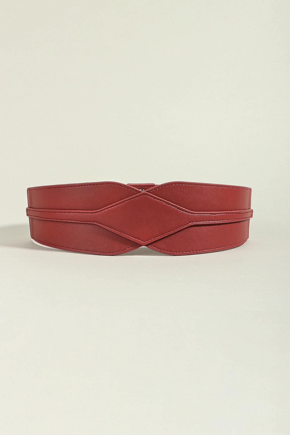 Elastic Wide PU Belt - Flyclothing LLC