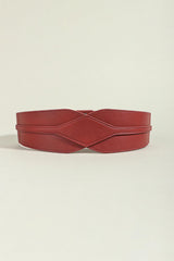 Elastic Wide PU Belt - Flyclothing LLC