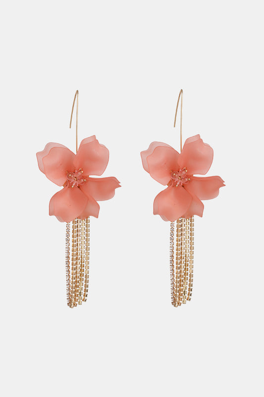 Flower Shape Acrylic Dangle Earrigs - Flyclothing LLC