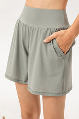 Pocketed Elastic Waist Active Shorts - Flyclothing LLC