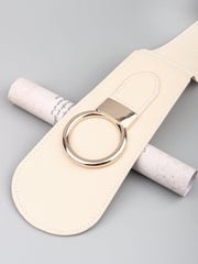 PU Elastic Wide Belt with Alloy Buckle - Flyclothing LLC