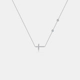 Zircon 925 Sterling Silver Cross Necklace - Flyclothing LLC