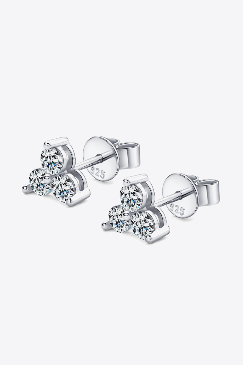 Moissanite 925 Sterling Silver Stud Earrings - Flyclothing LLC