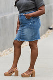 RISEN Amelia Full Size Denim Mini Skirt - Flyclothing LLC