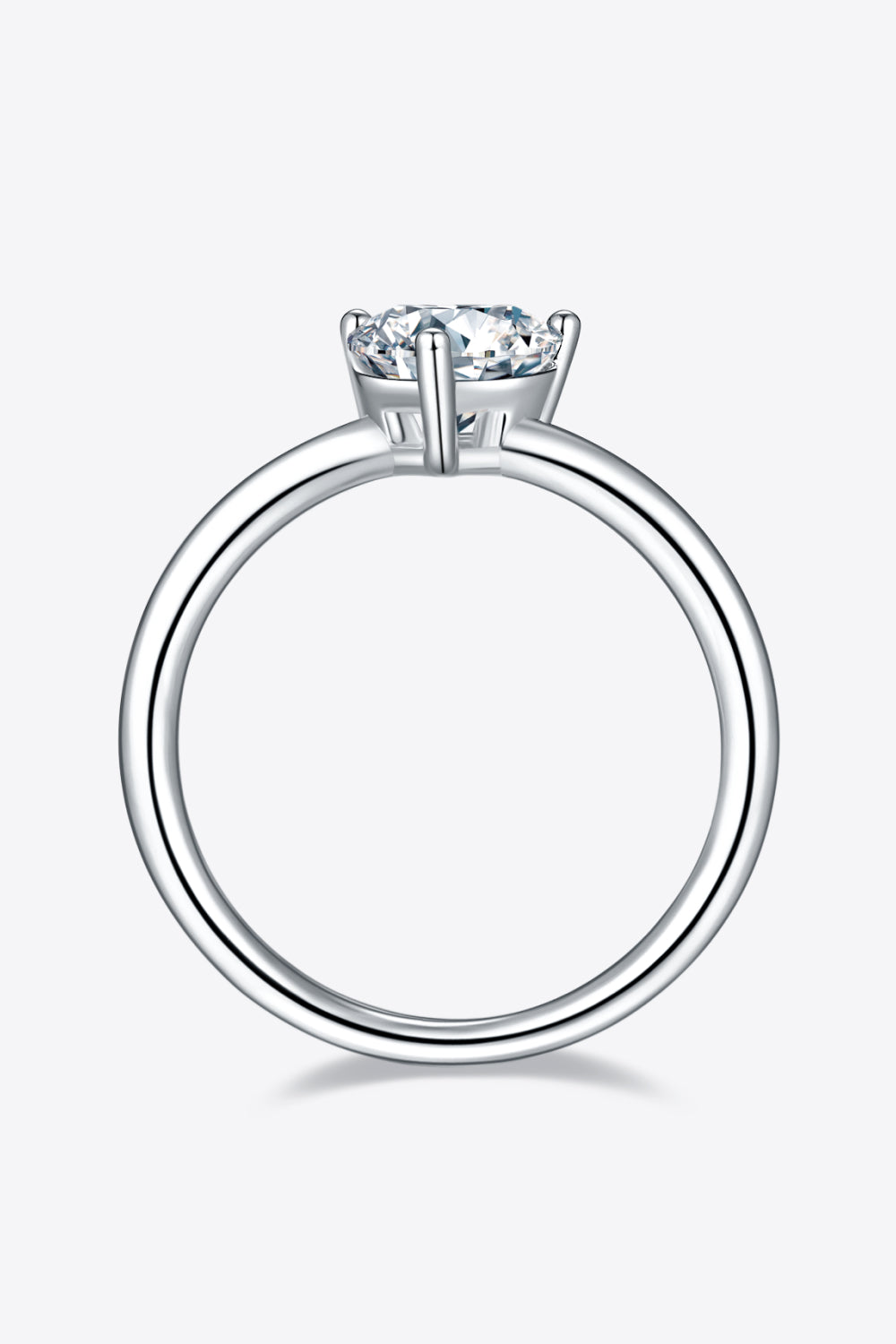 1 Carat Moissanite 925 Sterling Silver Solitaire Ring - Flyclothing LLC