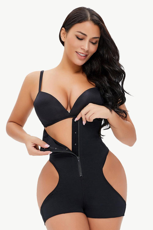 Full Size Cutout Under-Bust Shaping Bodysuit - Flyclothing LLC