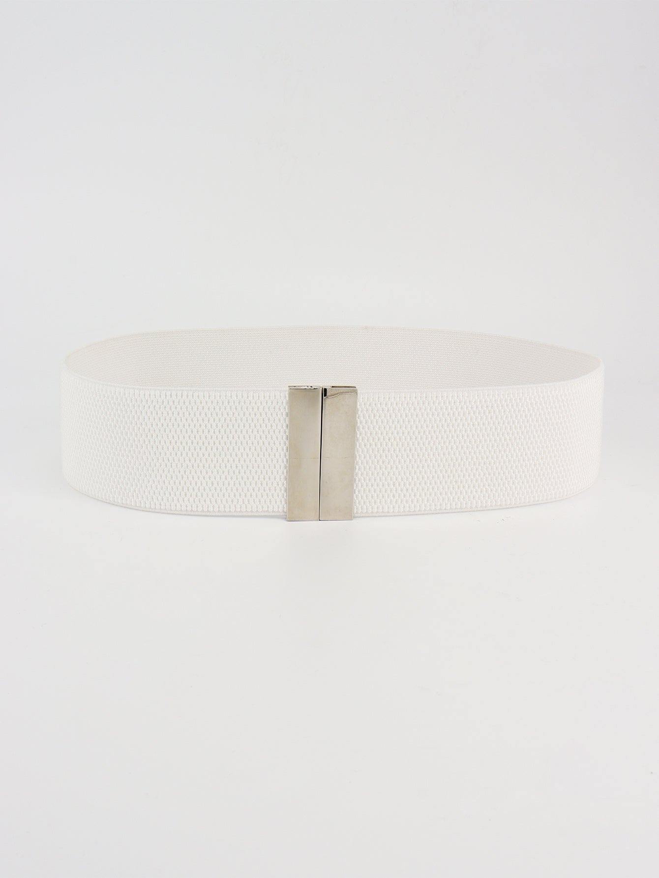 Alloy Buckle Elastic Belt - Trendsi