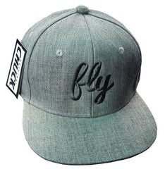 Fly Gray & Silver Snap Back Hat - Flyclothing LLC