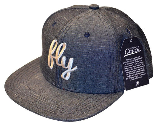 Fly Denim & Silver Snap Back Hat - Flyclothing LLC