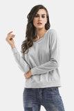 Cold-Shoulder Asymmetrical Neck Sweatshirt - Flyclothing LLC