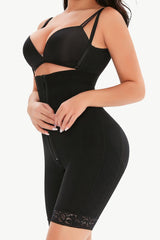 Full Size Lace Detail Zip-Up Under-Bust Shaping Bodysuit - Flyclothing LLC