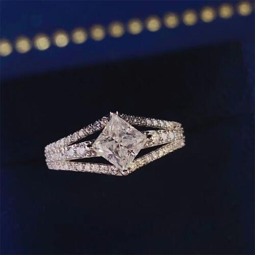 1 Carat Moissanite 925 Sterling Silver Ring - Flyclothing LLC