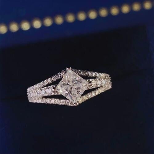 1 Carat Moissanite 925 Sterling Silver Ring - Trendsi