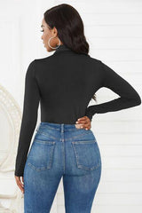 Turtleneck Long Sleeve Bodysuit - Flyclothing LLC