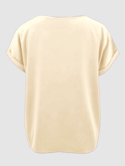 Round Neck Short Sleeve T-Shirt - Flyclothing LLC