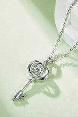 Moissanite Key Pendant Necklace - Flyclothing LLC