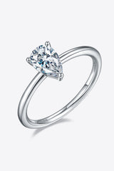 1 Carat Moissanite 925 Sterling Silver Solitaire Ring - Flyclothing LLC