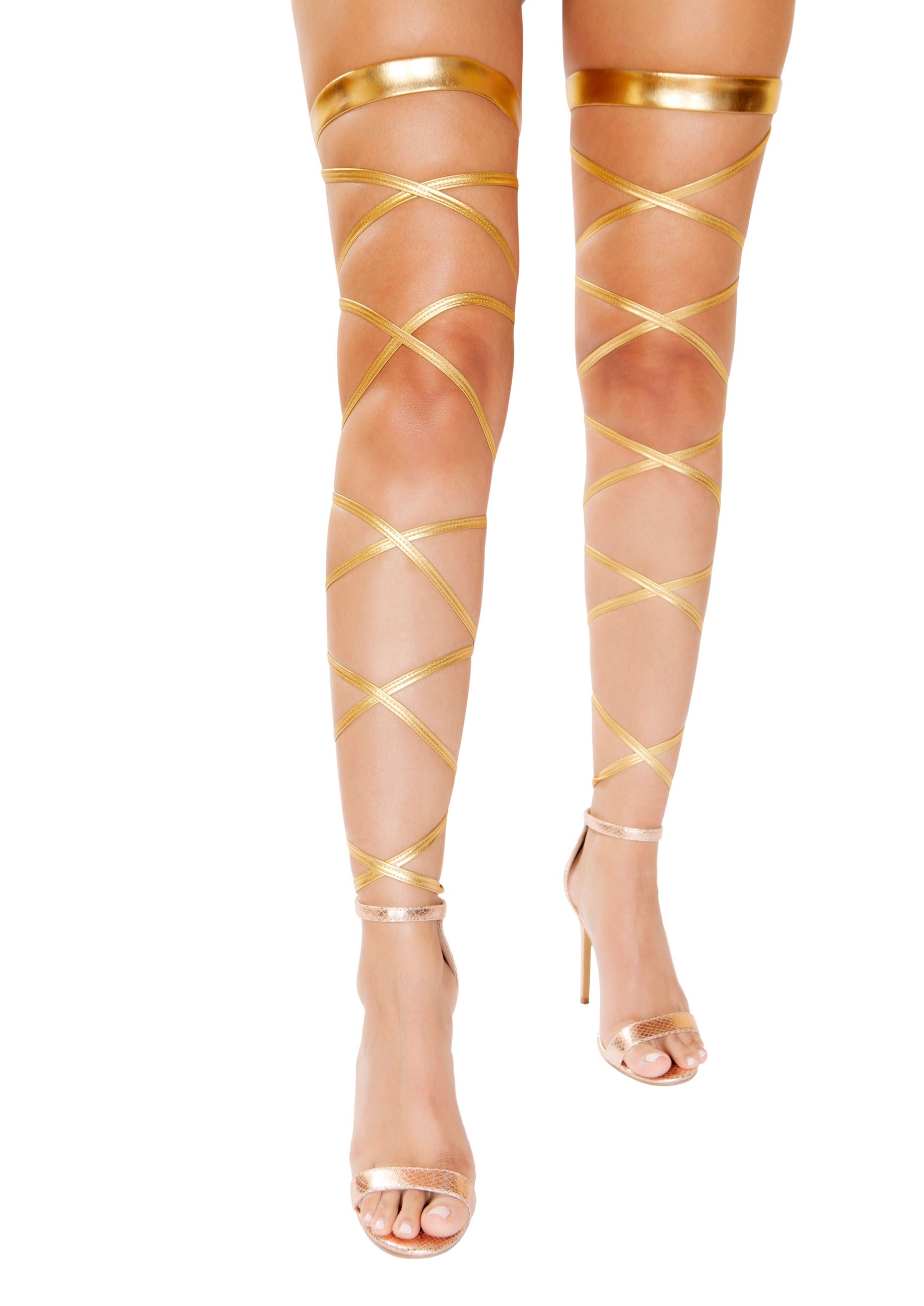 Roma Costume Pair of Metallic Leg Wraps