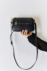 David Jones PU Leather Crossbody Bag - Trendsi