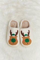 Melody Rudolph Print Plush Slide Slippers - Flyclothing LLC