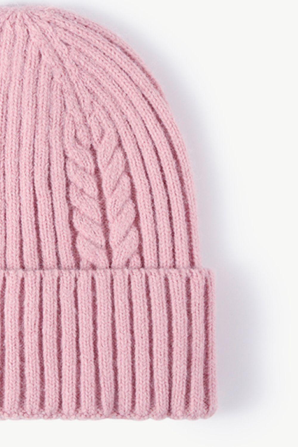 Cable-Knit Cuff Beanie - Trendsi