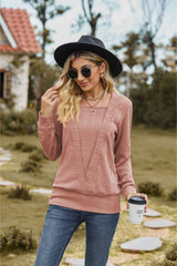 Square Neck Long Sleeve Blouse - Flyclothing LLC