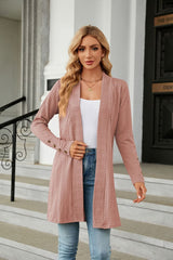 Long Sleeve Open Front Cardigan - Flyclothing LLC