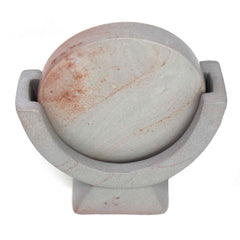 Compass Soapstone Sculpture, Light Gray Stone - Flyclothing LLC