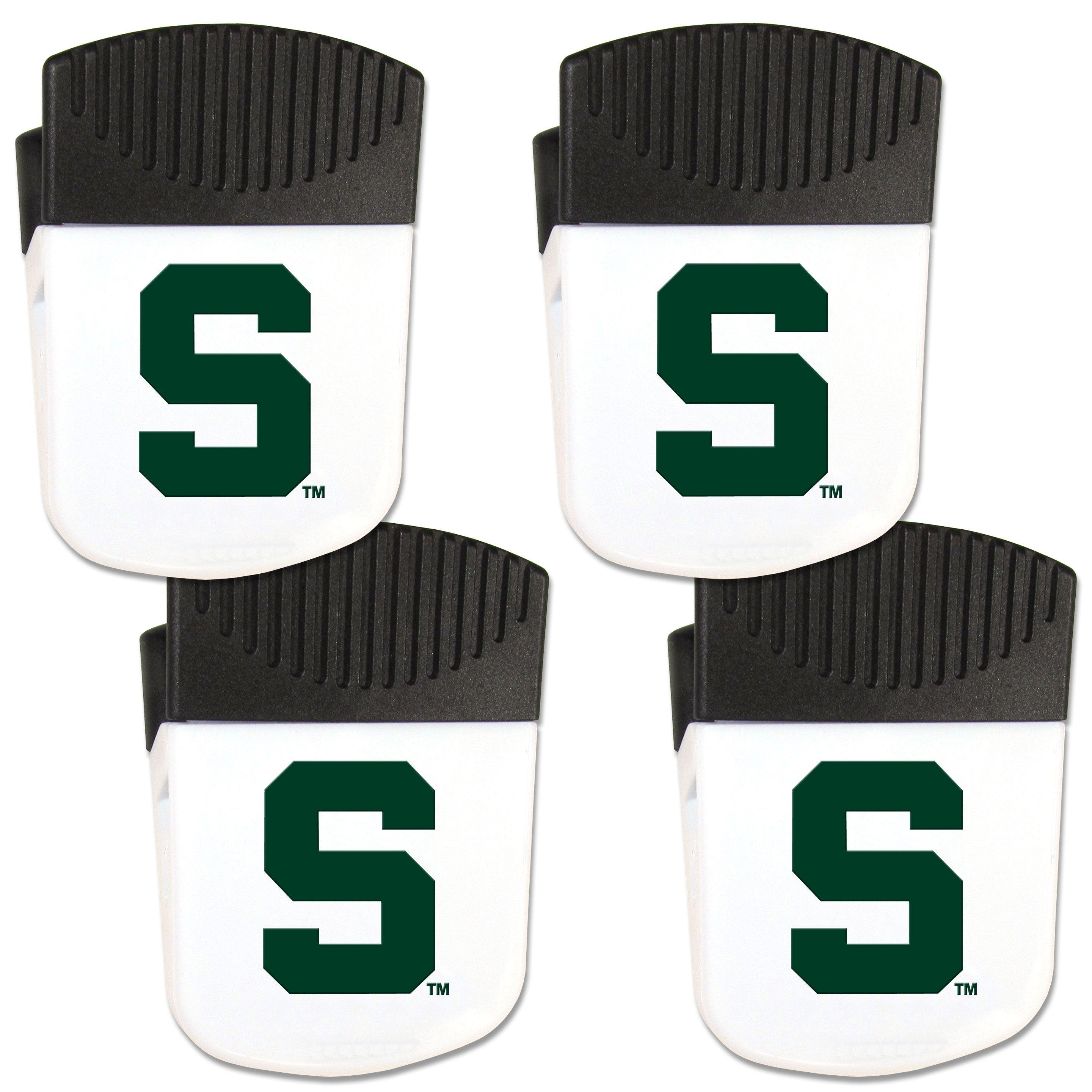 Michigan St. Spartans Chip Clip Magnet with Bottle Opener, 4 pack - Flyclothing LLC