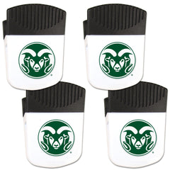 Colorado St. Rams Chip Clip Magnet with Bottle Opener, 4 pack - Flyclothing LLC