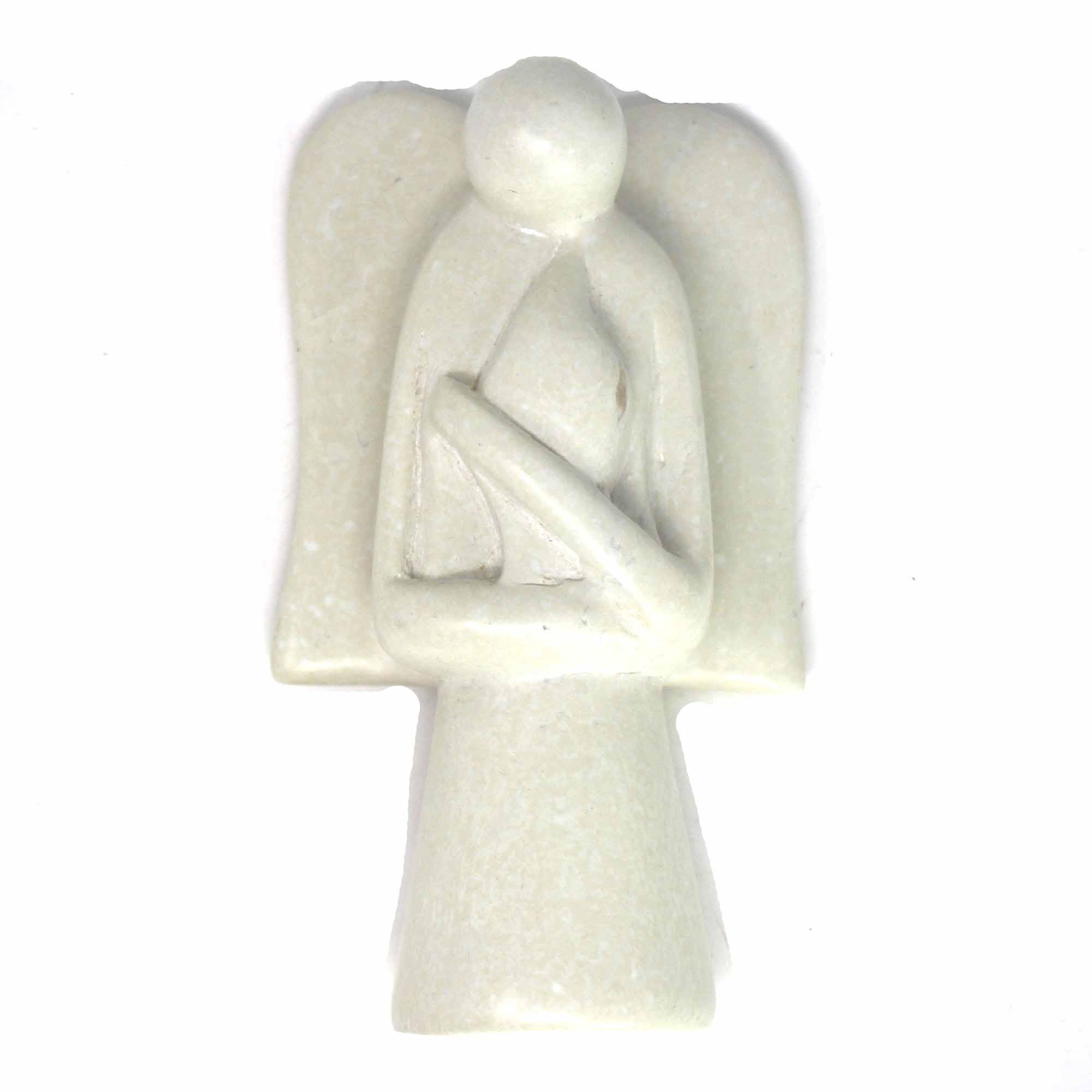 Angel Soapstone Sculpture with Eternal Light - Flyclothing LLC