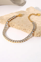 Inlaid Zircon 18K Gold Plated Bracelet - Flyclothing LLC