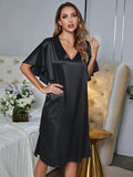 V-Neck Flutter Sleeve Night Dress - Flyclothing LLC