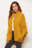 Open Front Dolman Sleeve Longline Cardigan - Flyclothing LLC