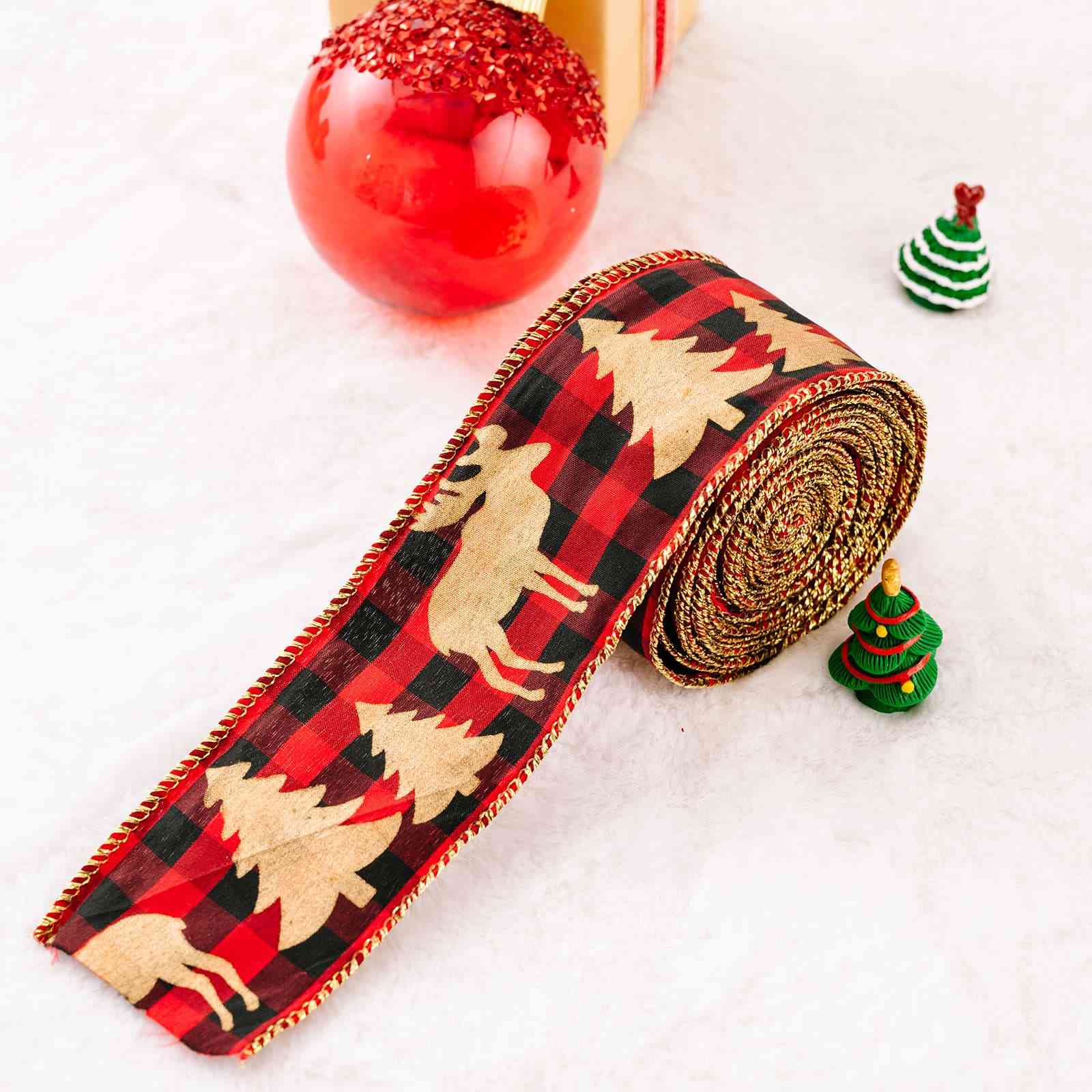 Christmas Polyester Ribbon - Trendsi