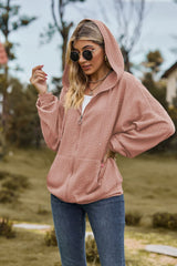 Cable-Knit Long Sleeve Hooded Jacket - Flyclothing LLC