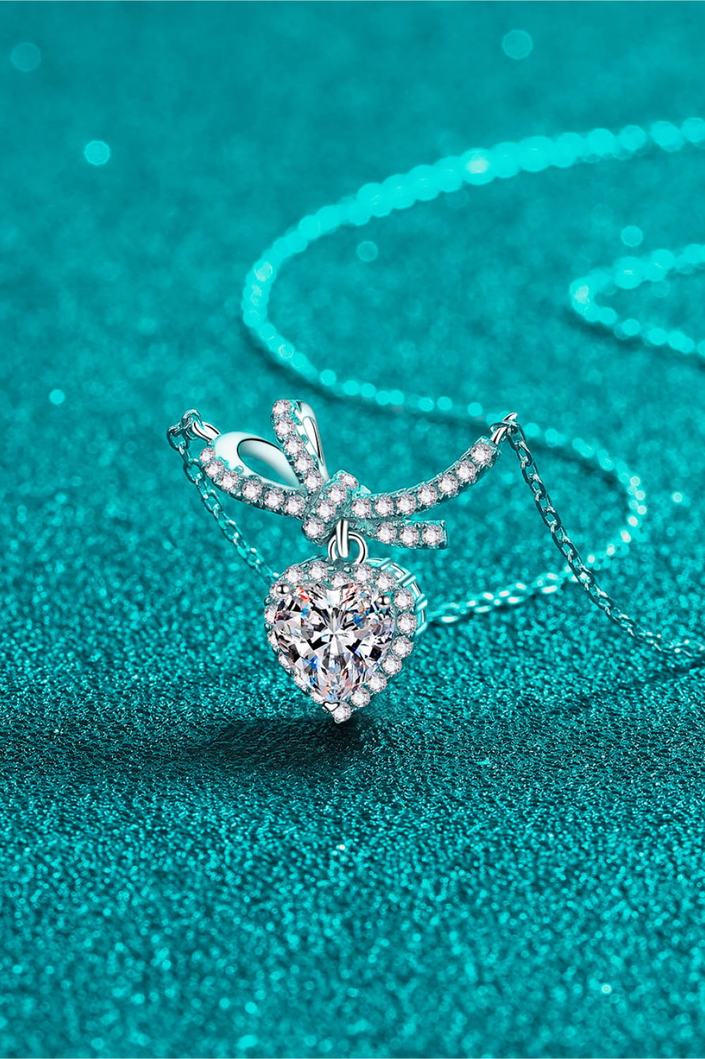 1 Carat Moissanite Heart Pendant Necklace - Flyclothing LLC