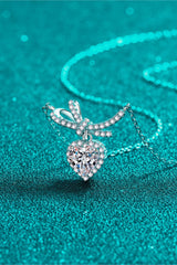 1 Carat Moissanite Heart Pendant Necklace - Flyclothing LLC