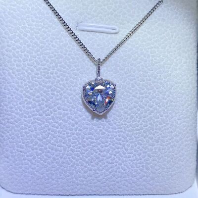 2 Carat Moissanite 925 Sterling Silver Necklace - Flyclothing LLC