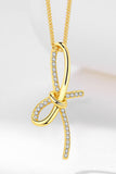 Zircon Bow Pendant Necklace - Flyclothing LLC