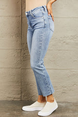 BAYEAS Mid Rise Cropped Slim Jeans - Trendsi