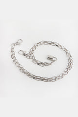 Double Layered Iron Chain Belt with Lock Charm - Flyclothing LLC