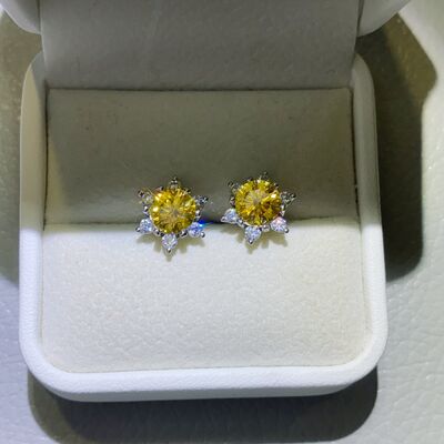 2 Carat Moissanite 925 Sterling Silver Stud Earrings - Flyclothing LLC