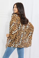 Melody Wild Muse Full Size Animal Print Kimono in Camel - Flyclothing LLC