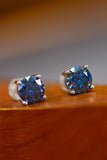 2 Carat Moissanite Four-Prong Platinum-Plated Earrings - Flyclothing LLC